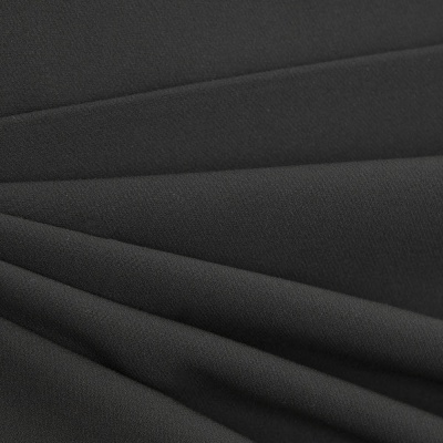 Костюмная ткань "Элис", 220 гр/м2, шир.150 см, цвет чёрный - купить в Находке. Цена 308 руб.
