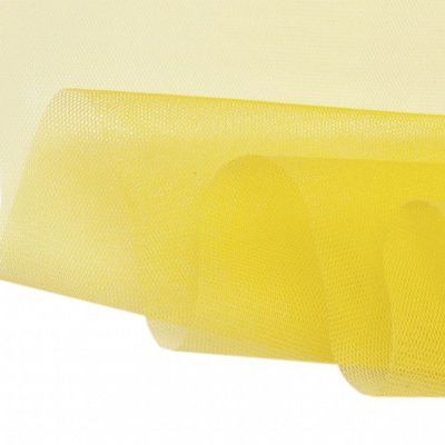 Фатин жесткий 16-68, 22 гр/м2, шир.180см, цвет жёлтый - купить в Находке. Цена 89.29 руб.