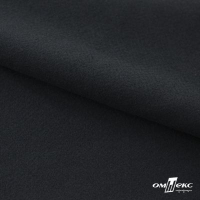 Трикотажное полотно "Капри" 100% полиэстр, 152см, 320 г/м2, чёрный, м - купить в Находке. Цена 374 руб.