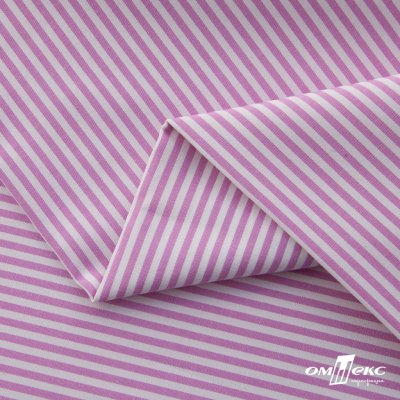 Ткань сорочечная Полоска Кенди, 115 г/м2, 58% пэ,42% хл, шир.150 см, цв.1-розовый, (арт.110) - купить в Находке. Цена 306.69 руб.