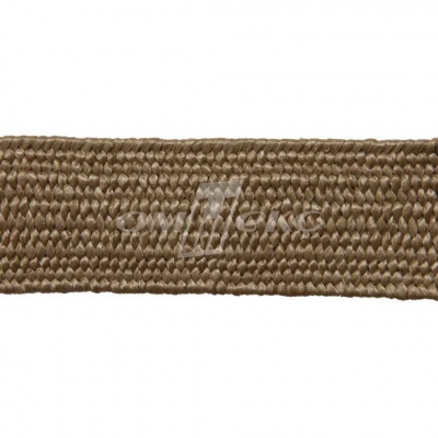 Тесьма отделочная полипропиленовая плетеная эластичная #2, шир. 40мм, цв.- соломенный - купить в Находке. Цена: 50.99 руб.
