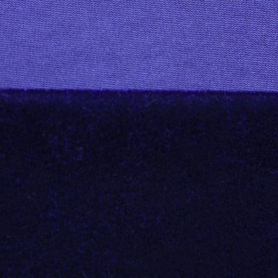 Бархат стрейч №14, 240 гр/м2, шир.160 см, (2,6 м/кг), цвет т.синий - купить в Находке. Цена 740.88 руб.