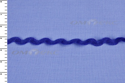 Тесьма плетеная "Вьюнчик"/синий - купить в Находке. Цена: 40.72 руб.