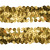Тесьма с пайетками D16, шир. 30 мм/уп. 25+/-1 м, цвет золото - купить в Находке. Цена: 1 087.39 руб.