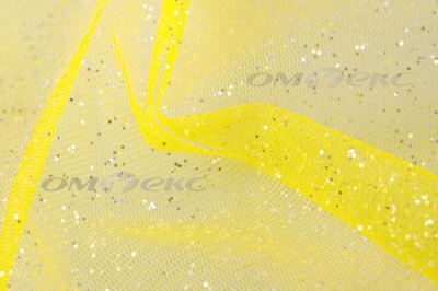 Сетка Глиттер, 40 гр/м2, шир.160см, цвет жёлтый - купить в Находке. Цена 163.01 руб.