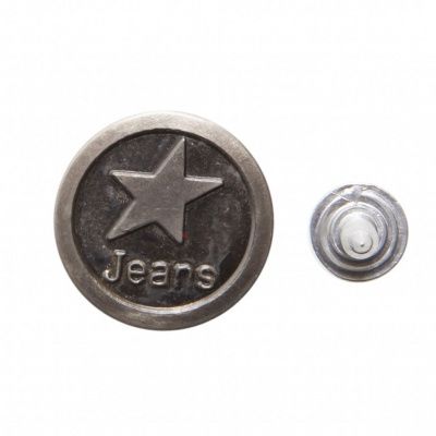 Пуговица джинсовая металлическая, 15 мм, в ассортименте - купить в Находке. Цена: 1.62 руб.