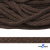 Шнур плетеный d-6 мм, 70% хлопок 30% полиэстер, уп.90+/-1 м, цв.1073-т.коричневый - купить в Находке. Цена: 594 руб.