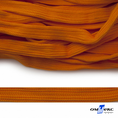 Шнур плетеный (плоский) d-12 мм, (уп.90+/-1м), 100% полиэстер, цв.267 - оранжевый - купить в Находке. Цена: 8.62 руб.