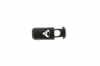 8108 Фиксатор пластиковый "Бочонок", 20х8 мм, цвет чёрный - купить в Находке. Цена: 1.29 руб.