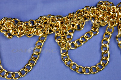 Цепь металл декоративная №11 (17*13) золото (10+/-1 м)  - купить в Находке. Цена: 1 341.87 руб.