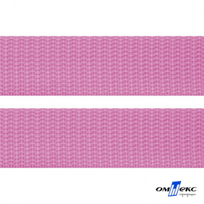 Розовый- цв.513-Текстильная лента-стропа 550 гр/м2 ,100% пэ шир.30 мм (боб.50+/-1 м) - купить в Находке. Цена: 475.36 руб.