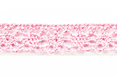 Тесьма кружевная 0621-1607, шир. 15 мм/уп. 20+/-1 м, цвет 096-розовый - купить в Находке. Цена: 302.42 руб.