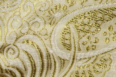 Ткань костюмная жаккард №5, 140 гр/м2, шир.150см, цвет золото - купить в Находке. Цена 383.29 руб.