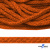 Шнур плетеный d-6 мм, 70% хлопок 30% полиэстер, уп.90+/-1 м, цв.1066-апельсин - купить в Находке. Цена: 588 руб.
