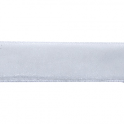 Лента бархатная нейлон, шир.12 мм, (упак. 45,7м), цв.01-белый - купить в Находке. Цена: 457.61 руб.