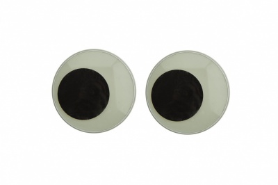 Глазки для игрушек, круглые, с бегающими зрачками, 40 мм/упак.20+/-2 шт, цв. -черно-белые - купить в Находке. Цена: 158.73 руб.