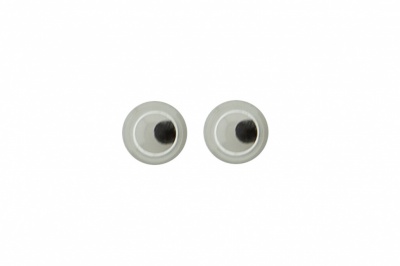 Глазки для игрушек, круглые, с бегающими зрачками, 3 мм/упак.100+/-5 шт, цв. -черно-белые - купить в Находке. Цена: 25.40 руб.