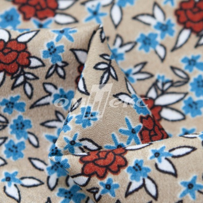 Плательная ткань "Фламенко" 7.1, 80 гр/м2, шир.150 см, принт растительный - купить в Находке. Цена 239.03 руб.