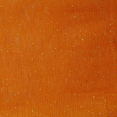 Сетка Глиттер, 24 г/м2, шир.145 см., оранжевый - купить в Находке. Цена 117.24 руб.