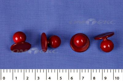 Пуговица поварская "Пукля", 10 мм, цвет красный - купить в Находке. Цена: 2.28 руб.