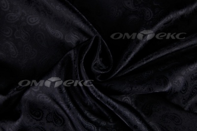 Ткань подкладочная жаккард Р14098, чёрный, 85 г/м2, шир. 150 см, 230T - купить в Находке. Цена 166.45 руб.