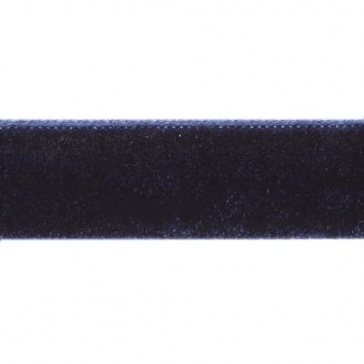 Лента бархатная нейлон, шир.12 мм, (упак. 45,7м), цв.180-т.синий - купить в Находке. Цена: 411.60 руб.