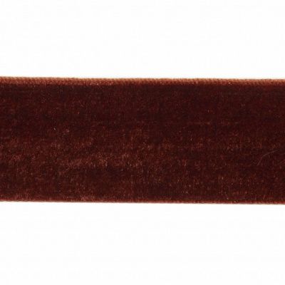 Лента бархатная нейлон, шир.25 мм, (упак. 45,7м), цв.120-шоколад - купить в Находке. Цена: 981.09 руб.