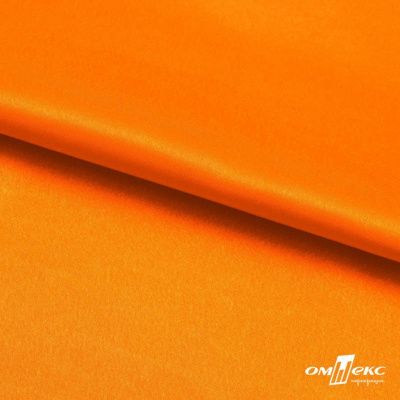 Поли креп-сатин 15-1263, 125 (+/-5) гр/м2, шир.150см, цвет оранжевый - купить в Находке. Цена 155.57 руб.