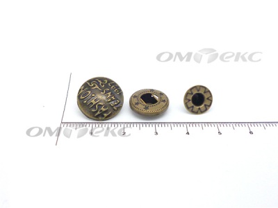 Кнопки металл 15 мм альфа антик с рис.№3  - купить в Находке. Цена: 2.90 руб.