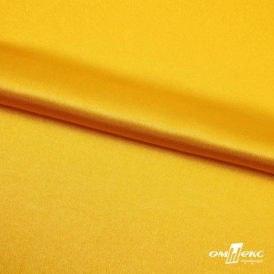 Поли креп-сатин 13-0859, 125 (+/-5) гр/м2, шир.150см, цвет жёлтый - купить в Находке. Цена 155.57 руб.