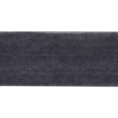 Лента бархатная нейлон, шир.25 мм, (упак. 45,7м), цв.189-т.серый - купить в Находке. Цена: 981.09 руб.