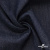 Ткань костюмная "Джинс" с начесом, 320 г/м2, 80% хлопок 20%полиэстер, шир. 160 см, т.синий - купить в Находке. Цена 492.24 руб.