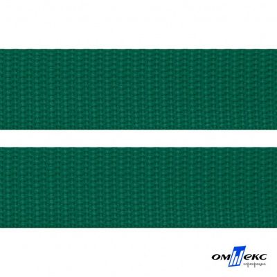 Зелёный- цв.876 -Текстильная лента-стропа 550 гр/м2 ,100% пэ шир.20 мм (боб.50+/-1 м) - купить в Находке. Цена: 318.85 руб.
