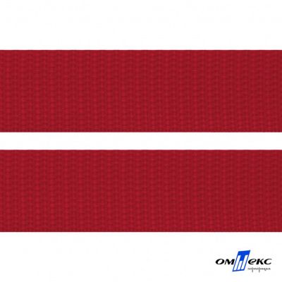 Красный - цв.171- Текстильная лента-стропа 550 гр/м2 ,100% пэ шир.50 мм (боб.50+/-1 м) - купить в Находке. Цена: 797.67 руб.