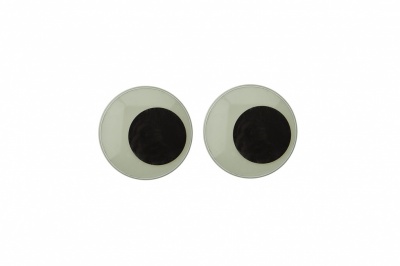 Глазки для игрушек, круглые, с бегающими зрачками, 15 мм/упак.50+/-2 шт, цв. -черно-белые - купить в Находке. Цена: 46.92 руб.