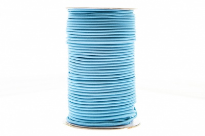 0370-1301-Шнур эластичный 3 мм, (уп.100+/-1м), цв.168 - голубой - купить в Находке. Цена: 459.62 руб.