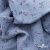 Ткань Муслин принт, 100% хлопок, 125 гр/м2, шир. 140 см, #2308 цв. 69 серо-голубой с цветком - купить в Находке. Цена 413.11 руб.