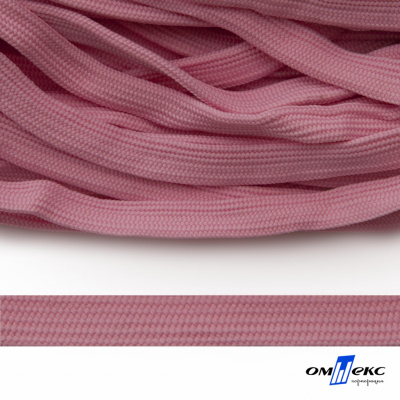 Шнур плетеный (плоский) d-12 мм, (уп.90+/-1м), 100% полиэстер, цв.256 - розовый - купить в Находке. Цена: 8.62 руб.