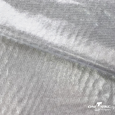 Трикотажное полотно голограмма, шир.140 см, #602 -белый/серебро - купить в Находке. Цена 385.88 руб.
