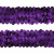 Тесьма с пайетками 12, шир. 30 мм/уп. 25+/-1 м, цвет фиолет - купить в Находке. Цена: 1 098.48 руб.
