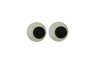 Глазки для игрушек, круглые, с бегающими зрачками, 8 мм/упак.100+/-2 шт, цв. -черно-белые - купить в Находке. Цена: 28.86 руб.