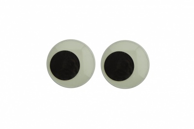Глазки для игрушек, круглые, с бегающими зрачками, 18 мм/упак.50+/-2 шт, цв. -черно-белые - купить в Находке. Цена: 41.81 руб.