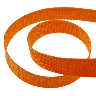 Стропа текстильная, шир. 25 мм (в нам. 50+/-1 ярд), цвет оранжевый - купить в Находке. Цена: 409.94 руб.